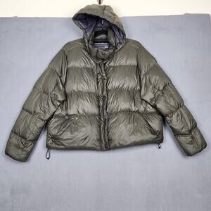 EDDIE BAUER Jacket Womens XL Down Hooded Puffer Packable Outdoors Fall 2019
